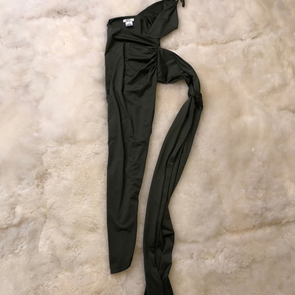 SCK the label- plunging olive wrap dress - Picture 5 of 5